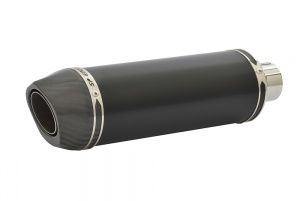 Aprilia Tuono V4 1100 RR (2015-2016) Round Carbon Outlet Diabolus Stubby Satin Black Low Slung Exhaust